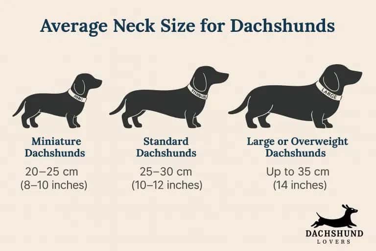 Average dachshund neck size chart – miniature, standard, and overweight dachshunds 