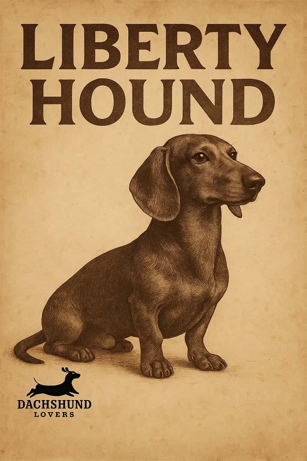 World War I propaganda poster featuring a dachshund used as a symbol of anti-German sentiment