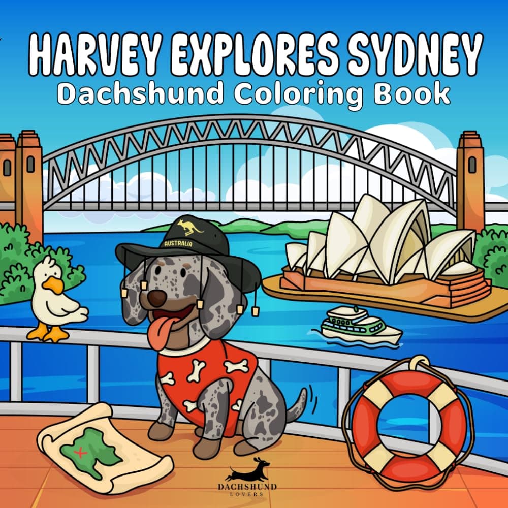 Front cover of Harvey Explores Sydney Dachshund Lovers