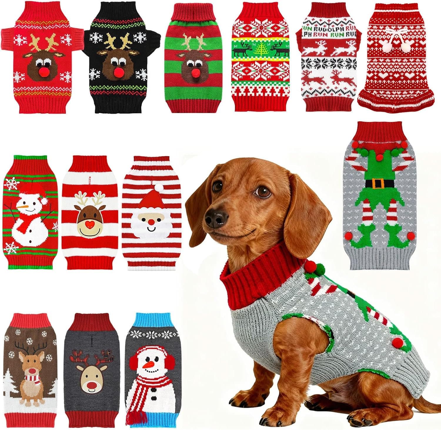 Dachshund Christmas Sweater Set Axiijgl