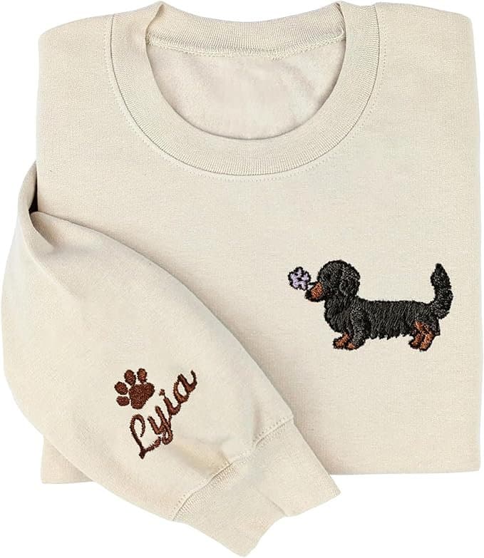Custom Embroidered Dachshund Sweatshirt
