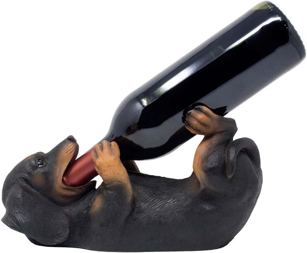 Dachshund Wine Bottle Holder Decorative Statue Dachshund