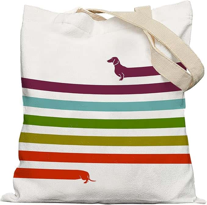 Funny Long Dachshund Canvas Tote Bag