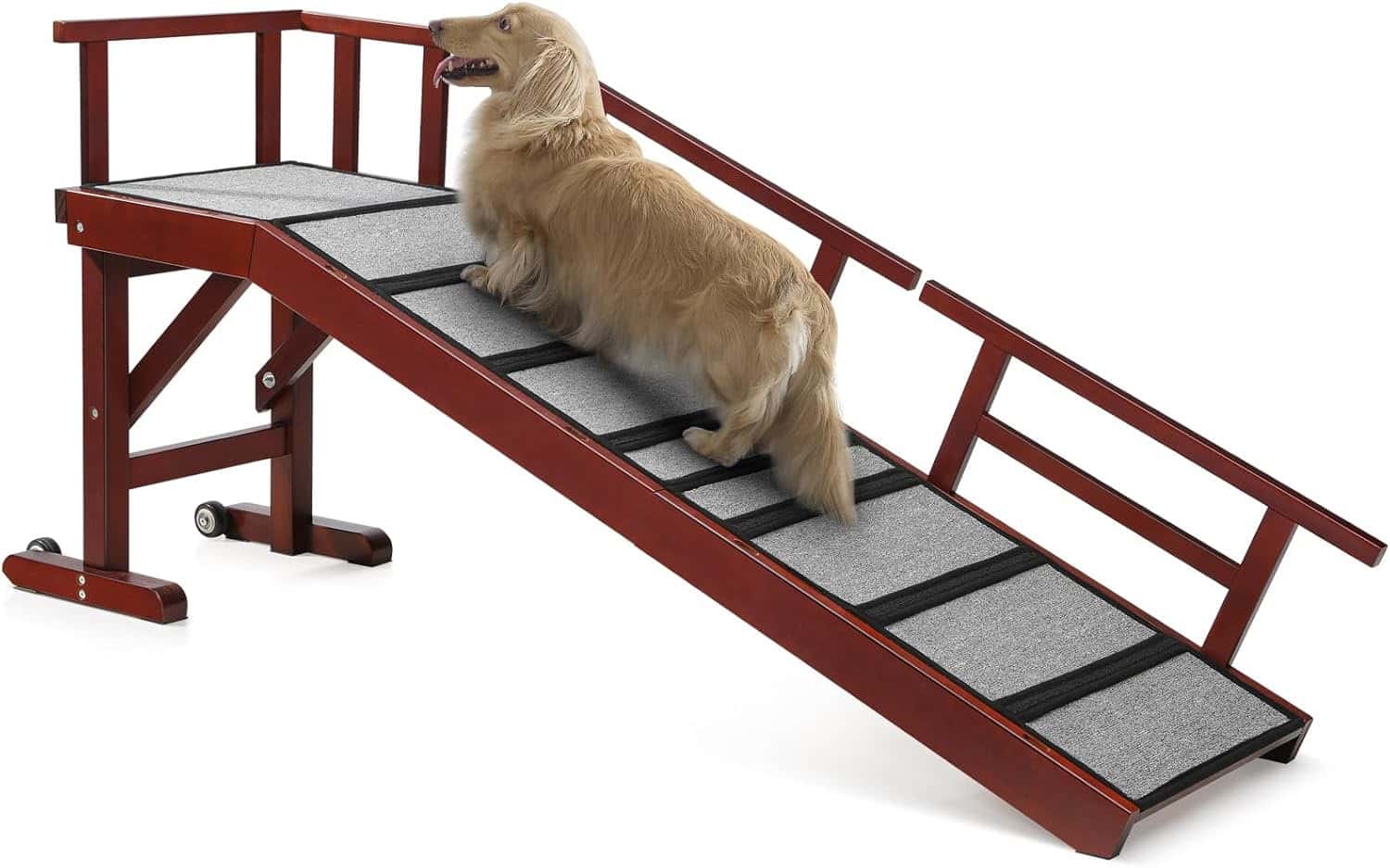 KUVETO Wooden Dog Ramp with Safety Rails
