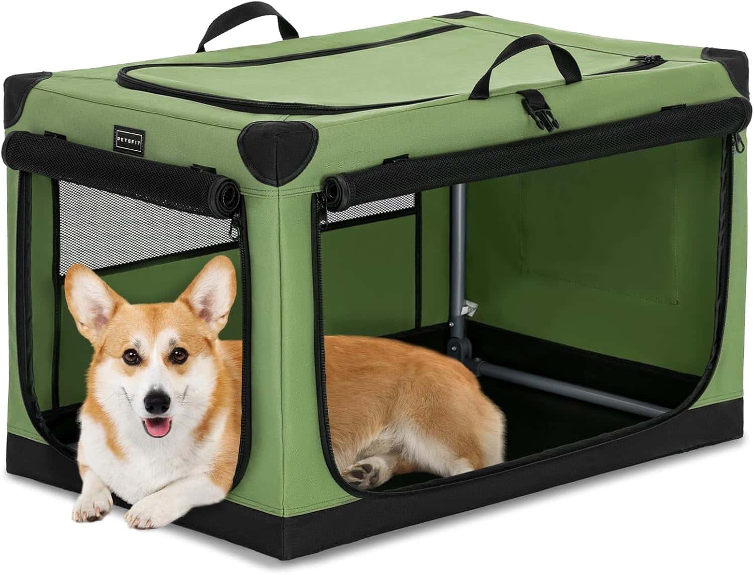 Petsfit Soft Dog Crate 30-Inch Green