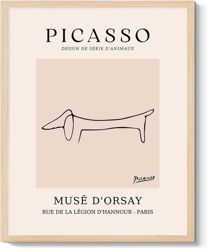Picasso Dachshund Line Art Canvas Muse Dorsay Picasso