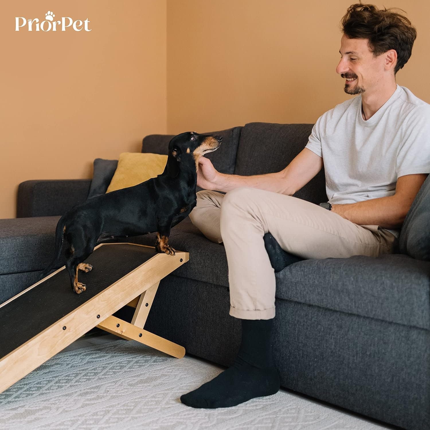 PriorPet Adjustable Dog Ramp for Dachshunds