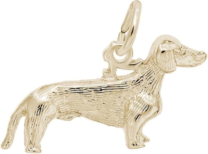 14K Yellow Gold Dachshund Charm