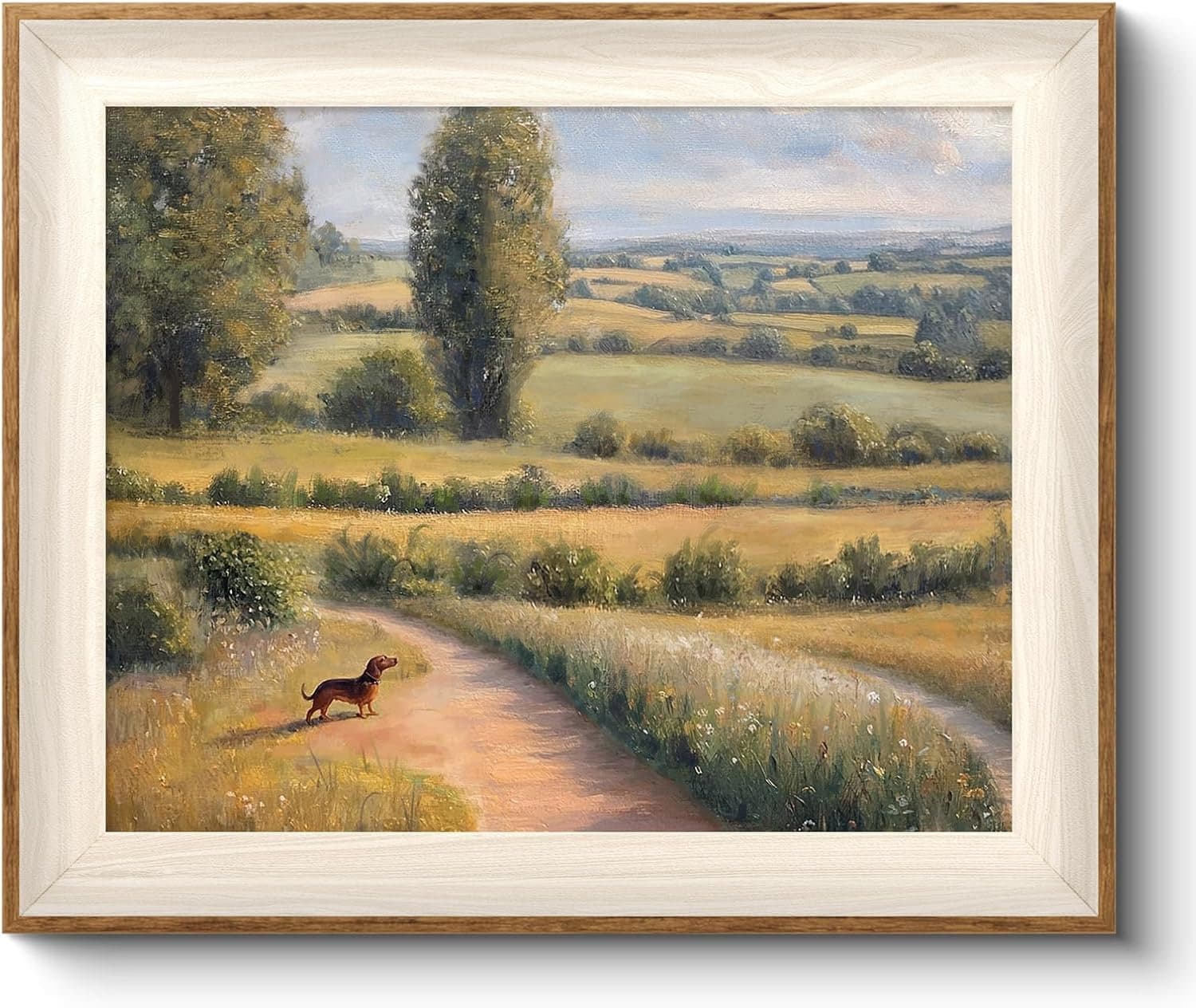 Dachshund Framed Wall Art Countryside Walk Viyyea