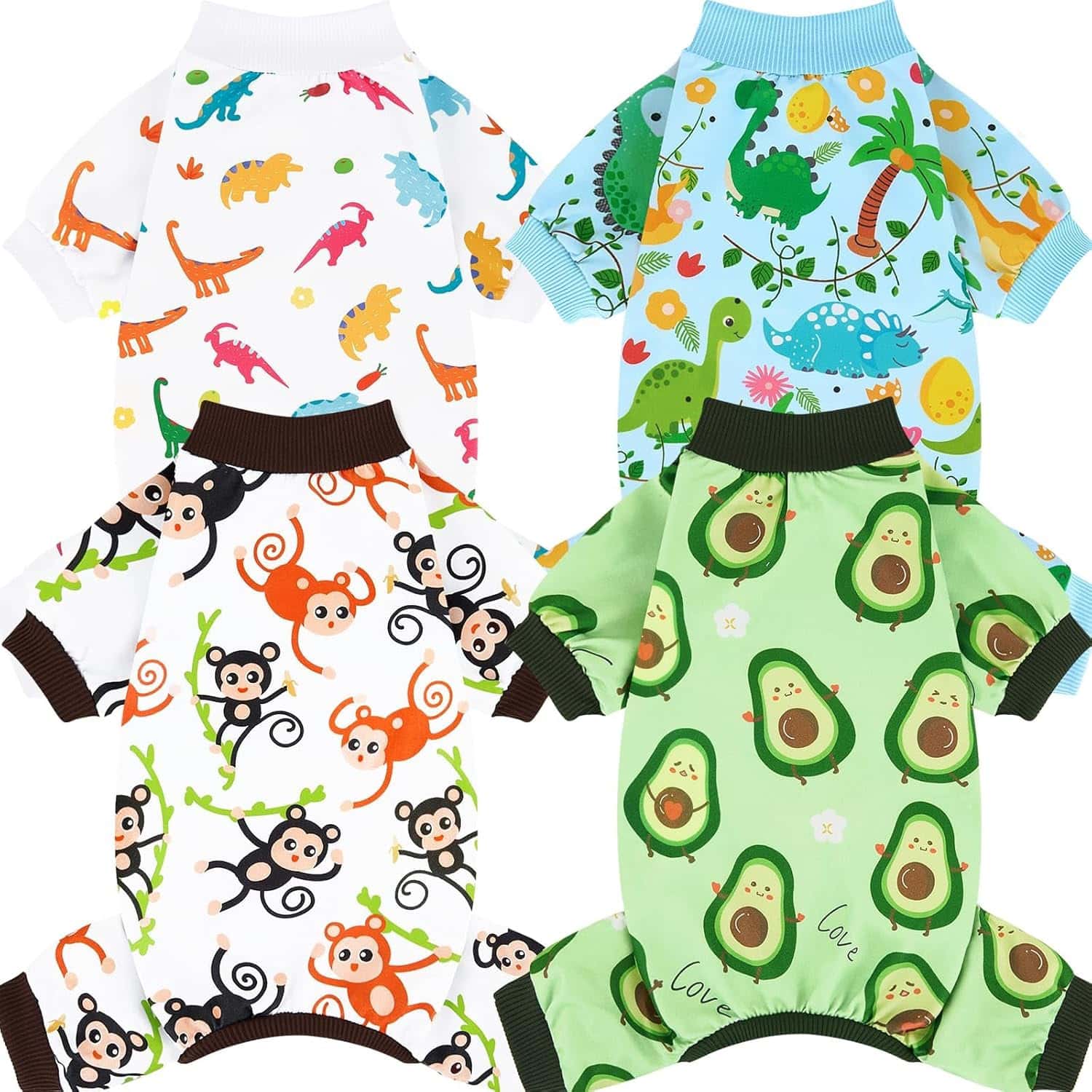 XPUDAC Four Pack Dog Pajamas