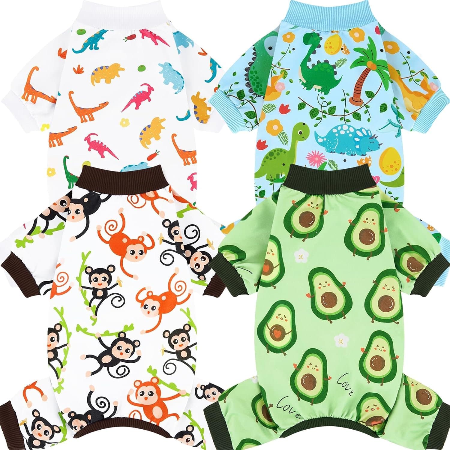 XPUDAC Four Pack Dog Pajamas
