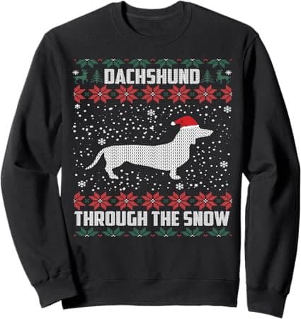 dachshund-through-the-snow-sweatshirt-unisex